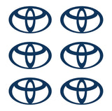 Small Toyota logo 6 Small Vinyl Decals Car 2" 3" Toyota symbol Stickers