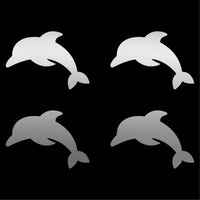 4 Small Dolphin Vinyl decals car and phone case stickers