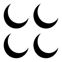 Small moon Symbol Vinyl Decals set of 4 crescent moon Stickers Sheet