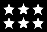 Small Star Symbol Vinyl Decals set of 6 stars Stickers Sheet