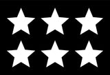 Small Star Symbol Vinyl Decals set of 6 stars Stickers Sheet