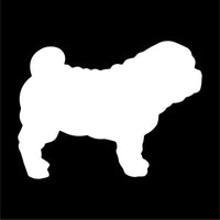 Shar Pei vinyl decal Dog Silhouette laptop car Shar Pei sticker