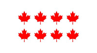 Canadian Maple leaf Decal Phone Laptop Small Canada Stickers Set of 8