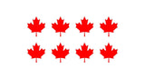 Canadian Maple leaf Decal Phone Laptop Small Canada Stickers Set of 8