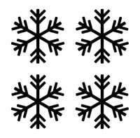 Small Snowflake Symbol Vinyl Decals set of 4 snowflakes Stickers Sheet