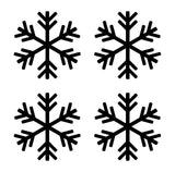 Small Snowflake Symbol Vinyl Decals set of 4 snowflakes Stickers Sheet