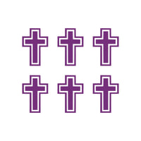 Christian Cross Vinyl Decals Stickers Set of 6