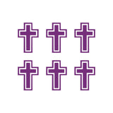 Christian Cross Vinyl Decals Stickers Set of 6