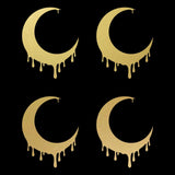 4 Small Dripping moon Vinyl decals car and phone case stickers