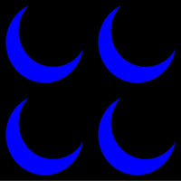 Small moon Symbol Vinyl Decals set of 4 crescent moon Stickers Sheet