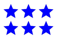 Small Star Symbol Vinyl Decals set of 6 stars Stickers Sheet