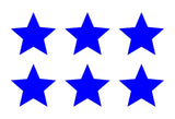 Small Star Symbol Vinyl Decals set of 6 stars Stickers Sheet