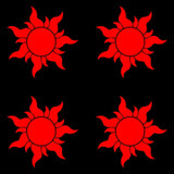 4 Small Sun Vinyl decals car and phone case stickers