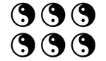 Small Yin Yang Symbol Vinyl Decals Phone set of 6 Yin Yang sign Stickers sheet