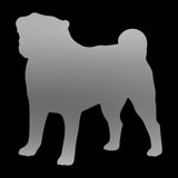 Pug Vinyl Decal Car Window Laptop Dog Breed Silhouette Sticker