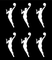 Small WNBA Vinyl Decals Phone Laptop Small Stickers WNBA  Set of 6