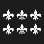 Fleur De Lis Vinyl Decal sticker car phone laptop vinyl stickers Set of 6