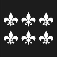 Fleur De Lis Vinyl Decal sticker car phone laptop vinyl stickers Set of 6