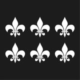 Fleur De Lis Vinyl Decal sticker car phone laptop vinyl stickers Set of 6