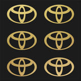 Small Toyota logo 6 Small Vinyl Decals Car 2" 3" Toyota symbol Stickers