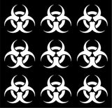 Set of 9 Biohazard Vinyl Decals Car Laptop Stickers