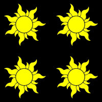 4 Small Sun Vinyl decals car and phone case stickers