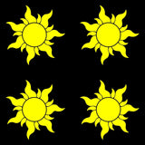 4 Small Sun Vinyl decals car and phone case stickers