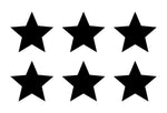 Small Star Symbol Vinyl Decals set of 6 stars Stickers Sheet