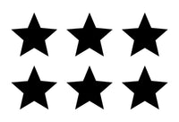 Small Star Symbol Vinyl Decals set of 6 stars Stickers Sheet