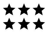 Small Star Symbol Vinyl Decals set of 6 stars Stickers Sheet