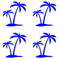 4 Small Palm Trees Vinyl decals car and phone case stickers