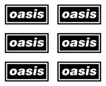 Small set of 6 Oasis band Logo Vinyl Decal Laptop Car Window Speaker Sticker