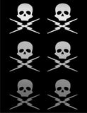 Death Proof Skull Vinyl Decals Phone Helmet Small Stickers Set of 6