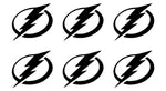 Small Tampa Bay Lightning Vinyl Decals Phone Sports Small Stickers Set of 6