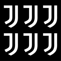 Juventus Decal Socker Vinyl Decals Stickers small Set of 6