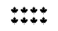 Canadian Maple leaf Decal Phone Laptop Small Canada Stickers Set of 8