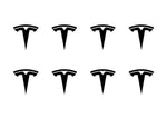 Small Tesla Logo Vinyl Decals Phone Dashboard Mirror Laptop Stickers Set of 8