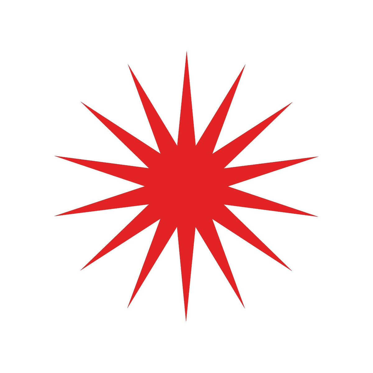 14 Point star Vinyl Decal Pointy star shape symbol Sticker – Kandy ...