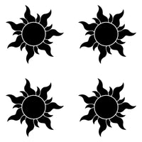 4 Small Sun Vinyl decals car and phone case stickers