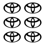 Small Toyota logo 6 Small Vinyl Decals Car 2" 3" Toyota symbol Stickers