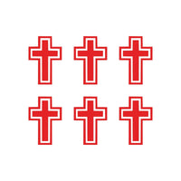 Christian Cross Vinyl Decals Stickers Set of 6