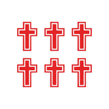 Christian Cross Vinyl Decals Stickers Set of 6