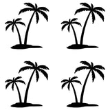 4 Small Palm Trees Vinyl decals car and phone case stickers