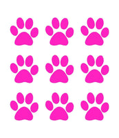 Pet Paws Animal Prints Vinyl Decal Sticker Set of 9