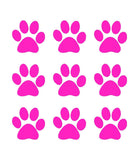 Pet Paws Animal Prints Vinyl Decal Sticker Set of 9