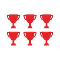 Trophy symbol Vinyl Decals set of 6 Trophy Symbol Stickers set of 6