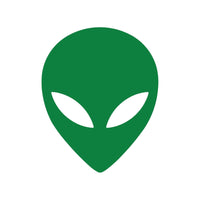 Alien Head Outline Vinyl Decal Car Window Laptop UFO Sticker