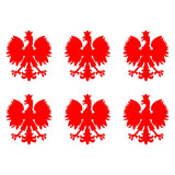 Small Polish Eagle set of 6 Vinyl Decals Phone Polska Eagle Stickers Sheet