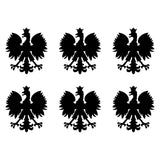 Small Polish Eagle set of 6 Vinyl Decals Phone Polska Eagle Stickers Sheet