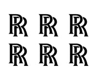 Rolls Royce Logo Vinyl Decals Phone Laptop Dash Small Stickers Set of 6